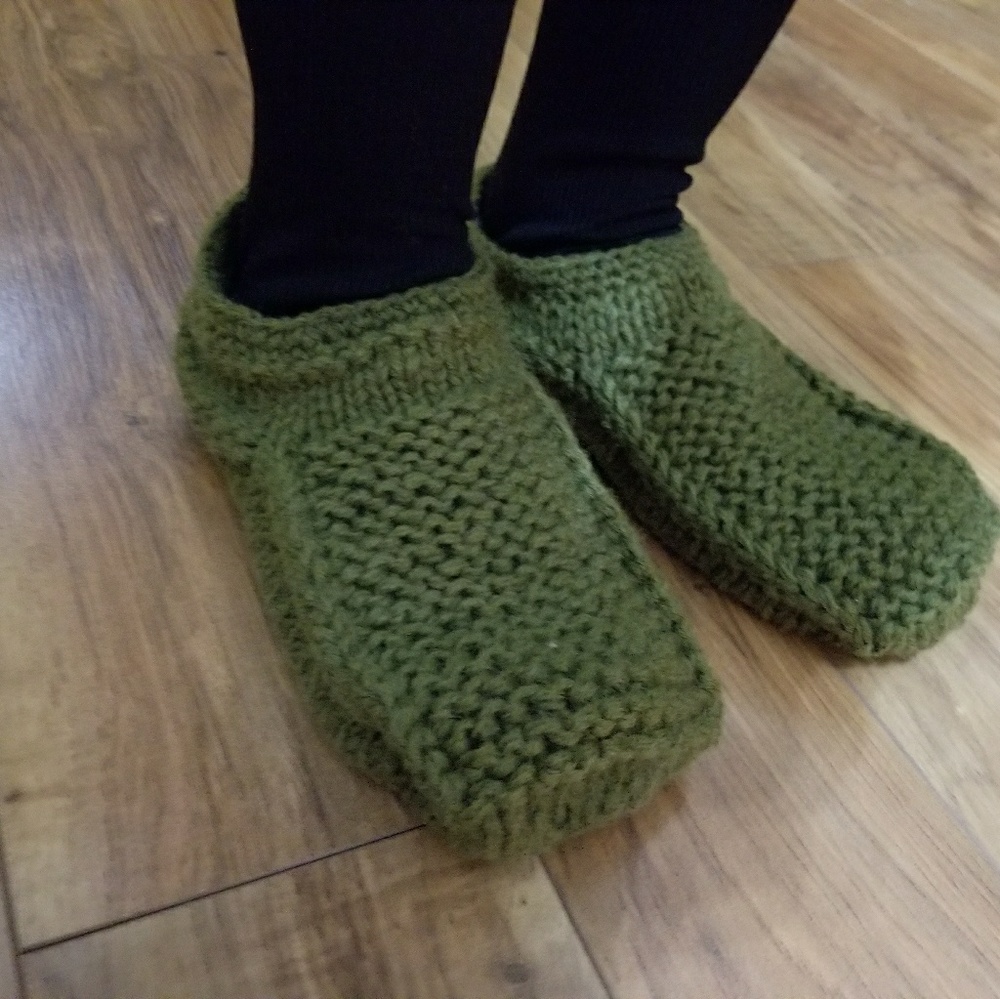 Knitted Crochet Slippers
